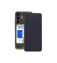 Samsung A25 Arka Kapak - Arka Pil Batarya Kapağı Kamera Lensli - SM-A256 Uyumlu (Siyah)