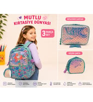 Vest Desenli Çanta 3 lü set