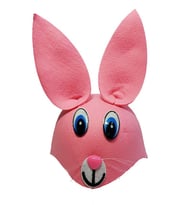 Pembe Renk Kulaklı Tavşan Şapkası Hayvan Şapkası
