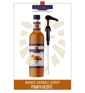 Kahve ve Kokteyl Şurubu Mango Aromalı 70 CL + POMPA Simonelli