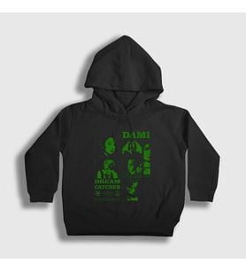Presmono Unisex Çocuk Siyah Dami K Pop Dreamcatcher Kapüşonlu Sweatshirt 480012tt