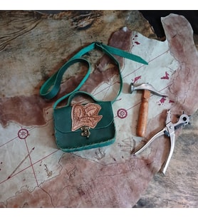 El yapımı deri omuz çantası