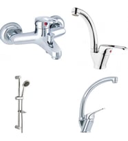 ARÇE Mix Banyo Kuğu Lavabo Evye Bataryası Ve Sürgülü Takımı