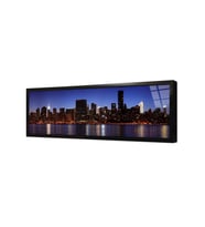 New York Gece Çerçeveli Cam Tablo
