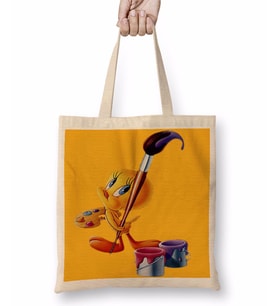 Looney Tunes Tweety Painting Bez Çanta Uzun Saplı