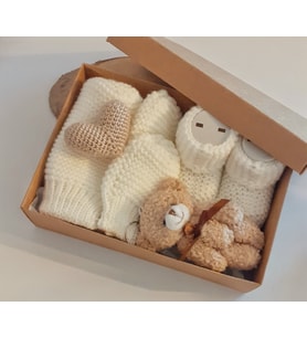 Örgü Bere Bebek Takım, Yenidoğan Hoş Geldin Bebek Hediye Seti
