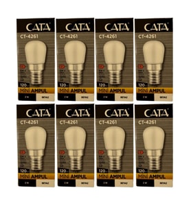 Cata CT-4261 2W 6500K (Beyaz Işık) E14 Duylu Mini Led Ampul (8 Adet)
