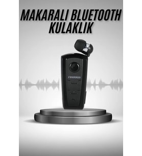 Makaralı Bluetooth Kulakiçi Yaka Kulaklığı Kablosuz Kulaklık
