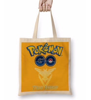 Pokemon Go Team İnstinct Bez Çanta Uzun Saplı