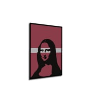Çerçeve Görünümlü Dekoratif Ahşap Kare Mona Lisa Modern Tablosu Ev/Ofis/İşyeri Tablo