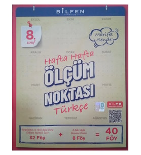 Bilfen Yayıncılık 8. Sınıf Türkçe Hafta Hafta Ölçüm Noktası Yeni