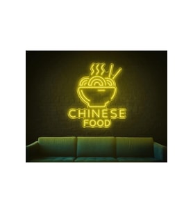 CHINESE FOOD Yazılı ve Şekilli Neon Tabela