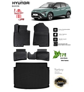 Hyundai Bayon 2024 Araca Özel 3D Paspas Ve 3D Bagaj Havuzu