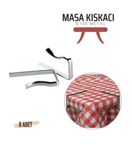Masa Örtüsü Klipsi - Metal Masa Kelepçesi Masa Örtüsü Sabitleyici  8 ADET