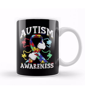 Autism Awareness Ribbon Autism Awareness Supporter Kupa Bardak Porselen