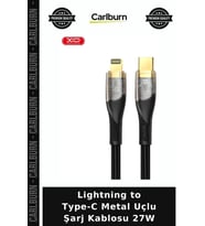 Lightning to Type-C Metal Uçlu Şarj Kablosu 27W Taşınabilir Ev Aksesuarı İhtiyaç