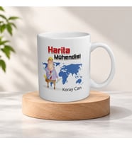 Kişiye Özel İsimli Harita Mühendisi Meslek Kupa Bardak
