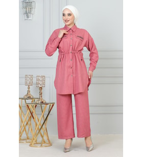 Beli Bağcıklı Takım Pembe 19220