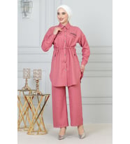 Beli Bağcıklı Takım Pembe 19220