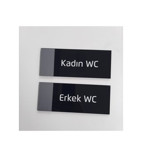 Modern Tasarım Pleksi Wc Tabelası