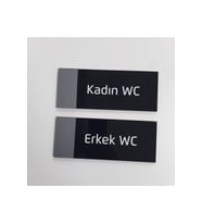 Modern Tasarım Pleksi Wc Tabelası