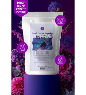 Doğal Mor Havuç Tozu - Superfood Black Carrot, 50 gr