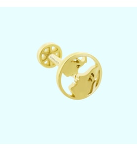 Altın Human Tragus Piercing 14 Ayar
