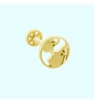 Altın Human Tragus Piercing 14 Ayar