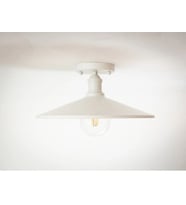 RİOLİGHT RETRO2,RUSTİK MUTFAK,ODA,SALON CAFELER İÇİN TEKLİ METAL PLOFONYER AVİZE ÇAP:38CM (Beyaz)