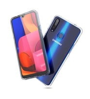 Samsung Galaxy A20S 360 Derece Kılıf Silikon Şeffaf Ön Arka A20 S