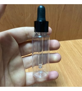 30 Ml Plastik Şeffaf Şişe Cam Damlalıklı  , Siyah Metal Kapaklı , 30 Cc Cam Damlalıklı PE Şişe x 10 Adet