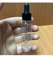 30 Ml Plastik Şeffaf Şişe Cam Damlalıklı  , Siyah Metal Kapaklı , 30 Cc Cam Damlalıklı PE Şişe x 10 Adet