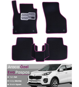 KİA SPORTAGE (2015-2021) Uyumlu EVA Paspas Tam Set–Araca Özel,Kolay Montaj,Su Geçirmez