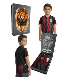 GALATASARAY ORJİNAL LİSANSLI PUMA ÇOCUK SİYAH FORMA UV KUTU HEDİYELİ (Siyah-Mavi)