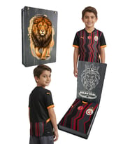 GALATASARAY ORJİNAL LİSANSLI PUMA ÇOCUK SİYAH FORMA UV KUTU HEDİYELİ (Siyah-Mavi)