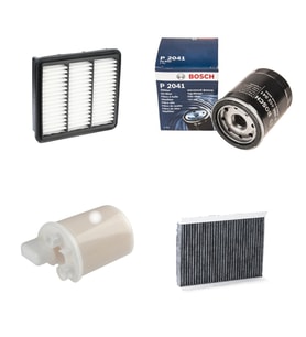 Bosch Filtre Bakım Seti Hyundai i30 1.6 122 Beygir 2009-2011 Benzinli Hava + Yağ F + Yakıt F. + Polen Bosch