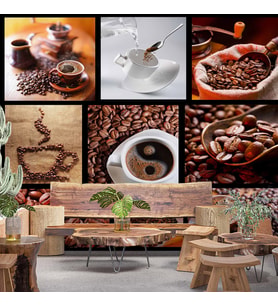 Kahveli Duvar Kağıdı Posterleri Cafe Duvar Kağıdı Baskı
