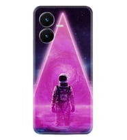 Vivo Y22S Kılıf Resimli Desenli Silikon Platinium Series Astro Purple2 1907