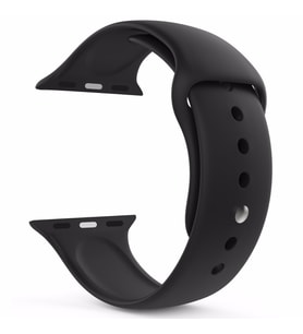 Microsonic Apple Watch Series 7 45mm Silikon Kordon Siyah