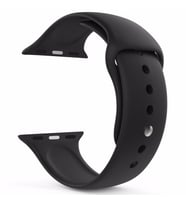 Microsonic Apple Watch Series 7 45mm Silikon Kordon Siyah