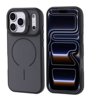 iPhone 17 Pro Kılıf M-safe Şarj Özellikli Kamera Standlı Notron Kılıf (Siyah)