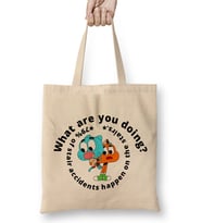Gumball Watterson and Darwin Watterson Bez Çanta Uzun Saplı