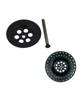 Siyah Lavabo Süzgeci ve Seyyar Süzgeç Çöp Tıkacı