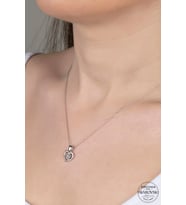 SWAROVSKİ CRYSTAL KALP  925 AYAR GÜMÜŞ KOLYE