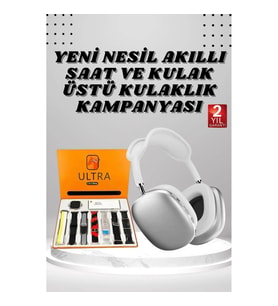 Mey İthalat® Kulak Üstü P9 Kablosuz Bluetooth Kulaklık ve 7 Kordonlu Akıllı Saat