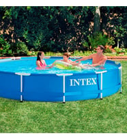 Intex Metal Çerçeveli Havuz – Zemin Üstü Havuz – Ø 366 X 76 Cm – Filtre Sistemi Ile
