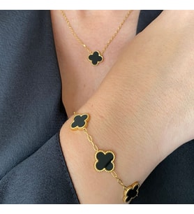 kararmaz çelik 2li van cleef model bileklik