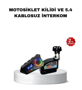 Bluetooth 5.4 İntercom ve Alarmlı Disk Kilidi Seti Güçlü Ses ve Güvenlik