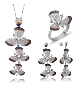 Gümüş Çiçek Bayan Set (Standart)