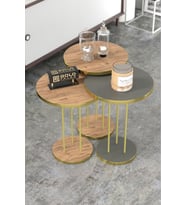 Zigon Sehpa Terra Gold Ceviz Antrasit TRR01